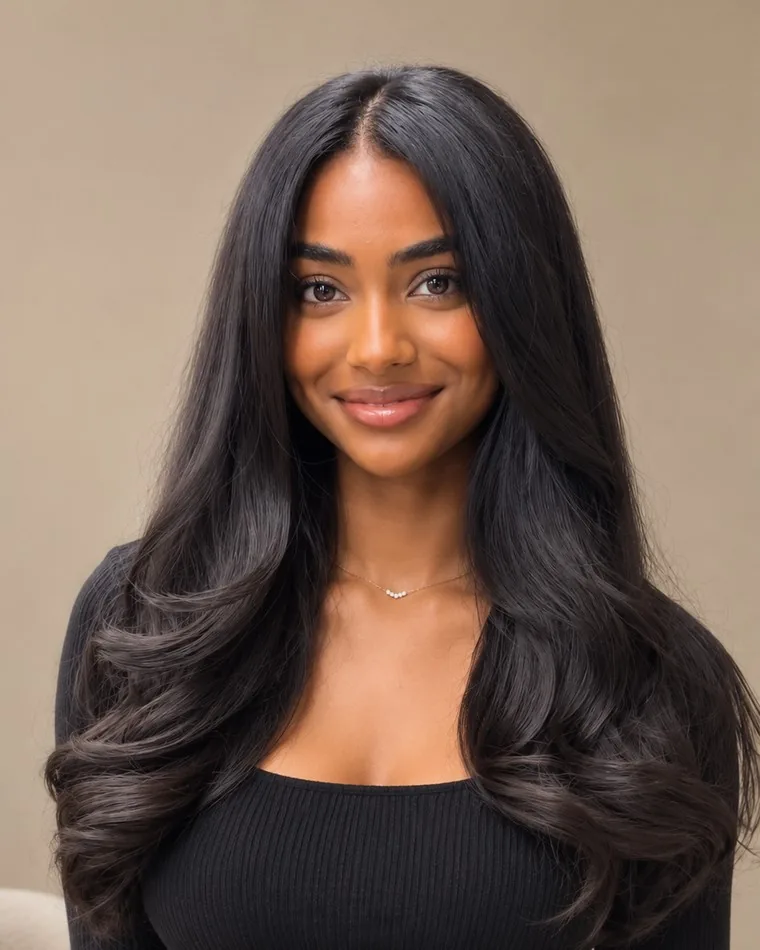 Polished waves blowout — loose, effortless, touchable finish