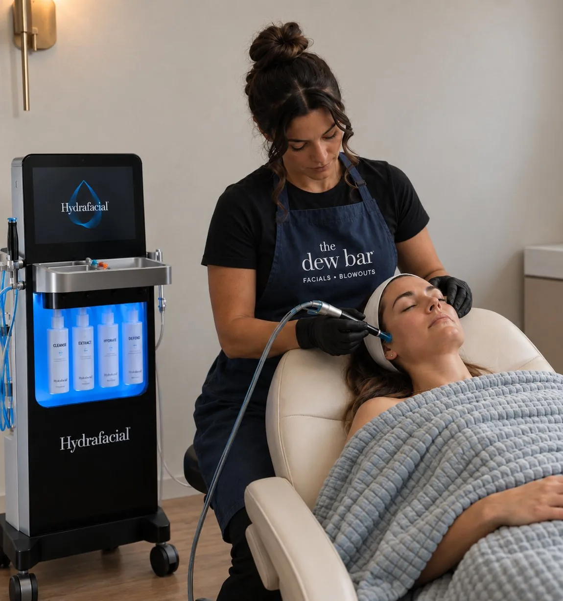 A guest receiving a Signature Hydrafacial